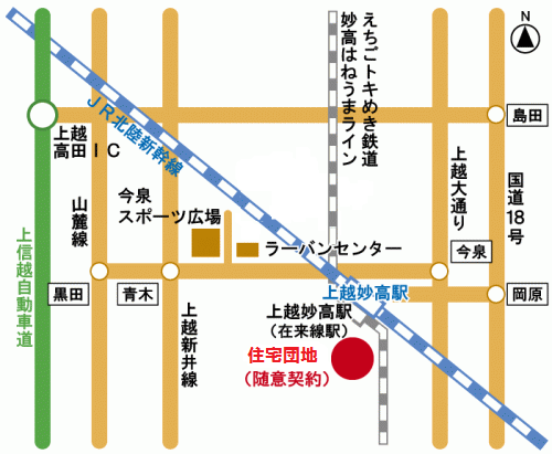 住宅団地の案内図です