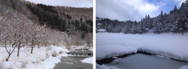 横畑集落の雪景色（写真）