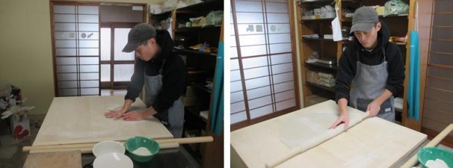 のす作業を行う筒井さんの写真