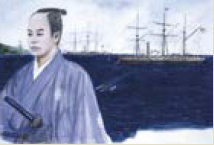 黒船と密（イラスト）