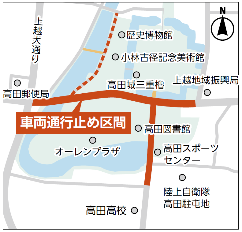 車両通行止め区間地図（画像）