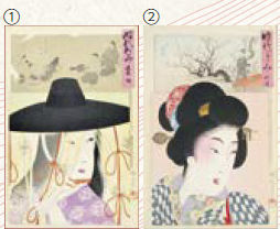 2枚の美人画（画像）