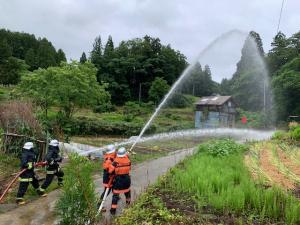 放水訓練（写真）