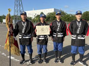 小型ポンプ操法3位入賞（写真）